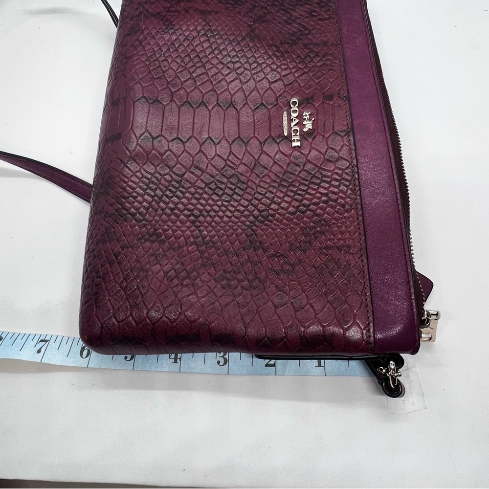 COACH Journal Crossbody In Colorblock Exotic Embossed Leather EUC - Picture 11 of 16